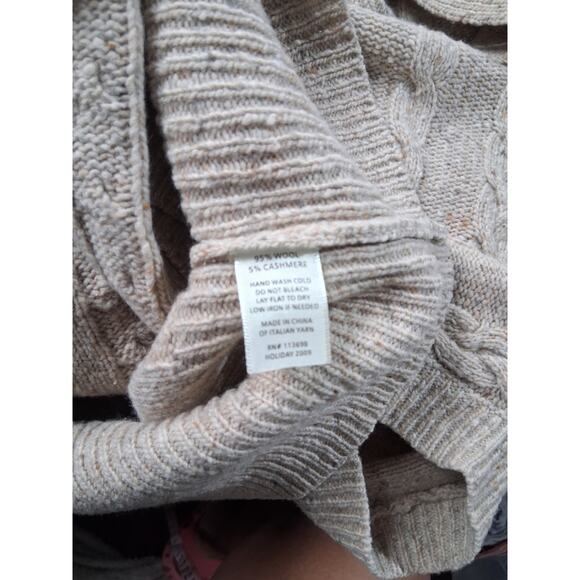 Margaret OLeary Quiet Luxury Womens Small Wool Cashmere Cable Knit Prep Sweater - Picture 11 of 14